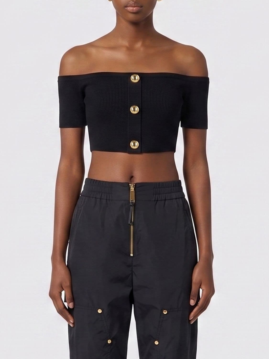 Elisabetta Franchi Viscose Blend Cropped Top