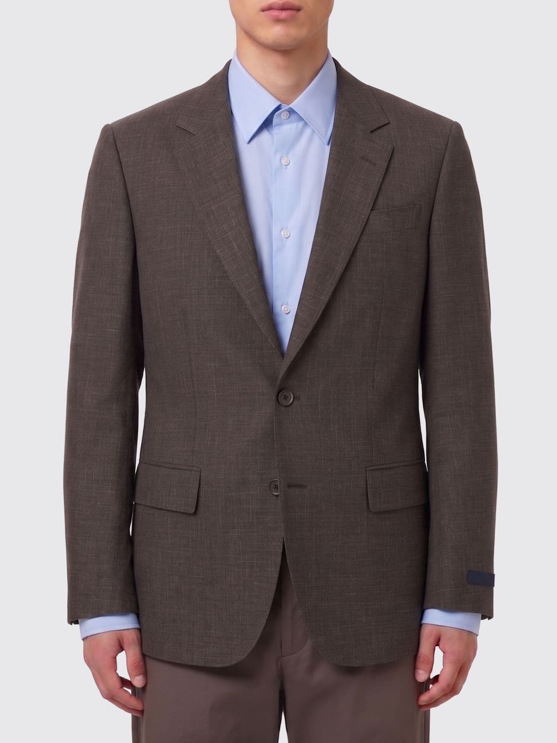 Hugo Single-Breasted Blazer in Wool Silk and Linen