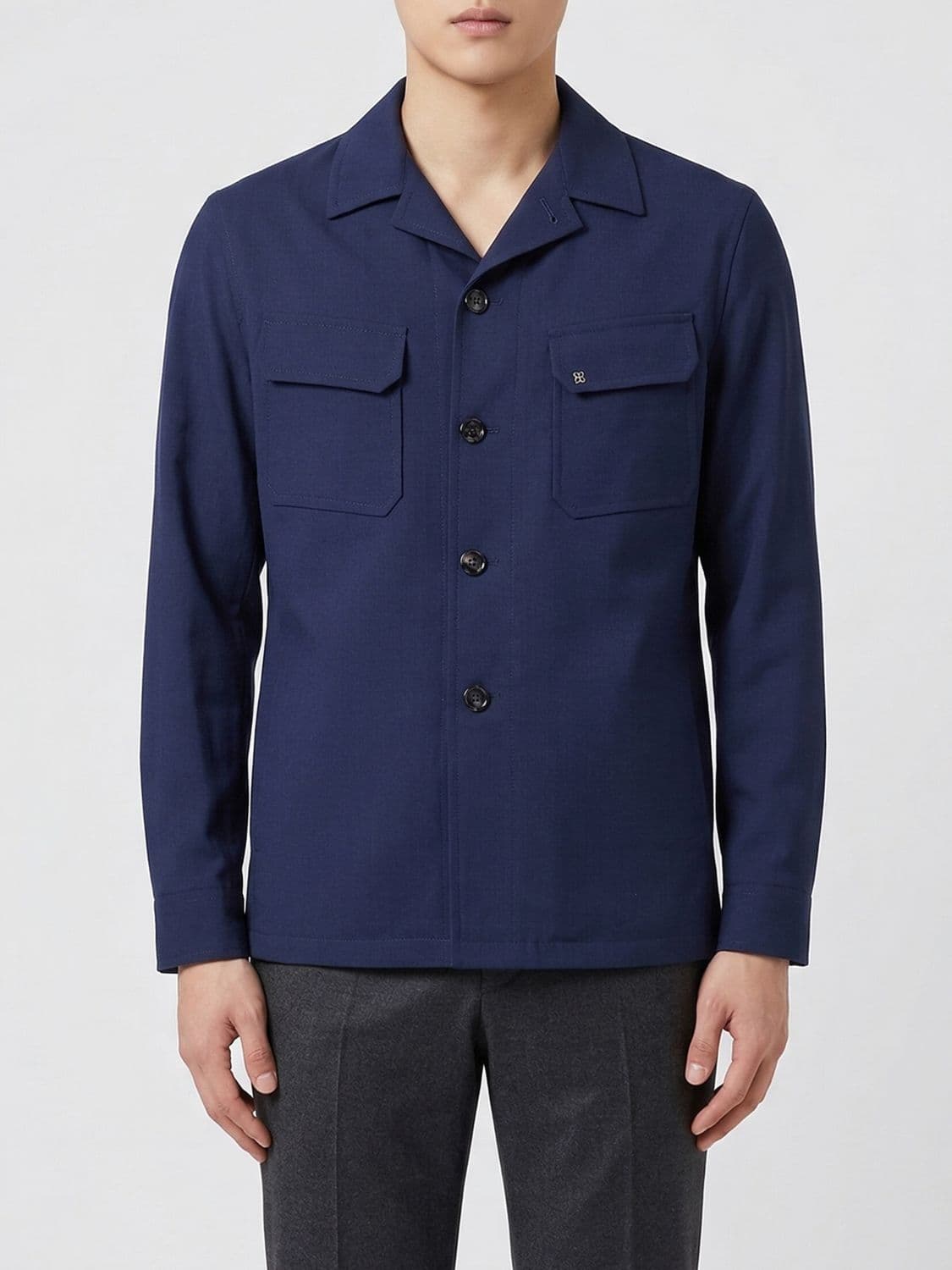 Tagliatore Virgin Wool Shirt Jacket · 48