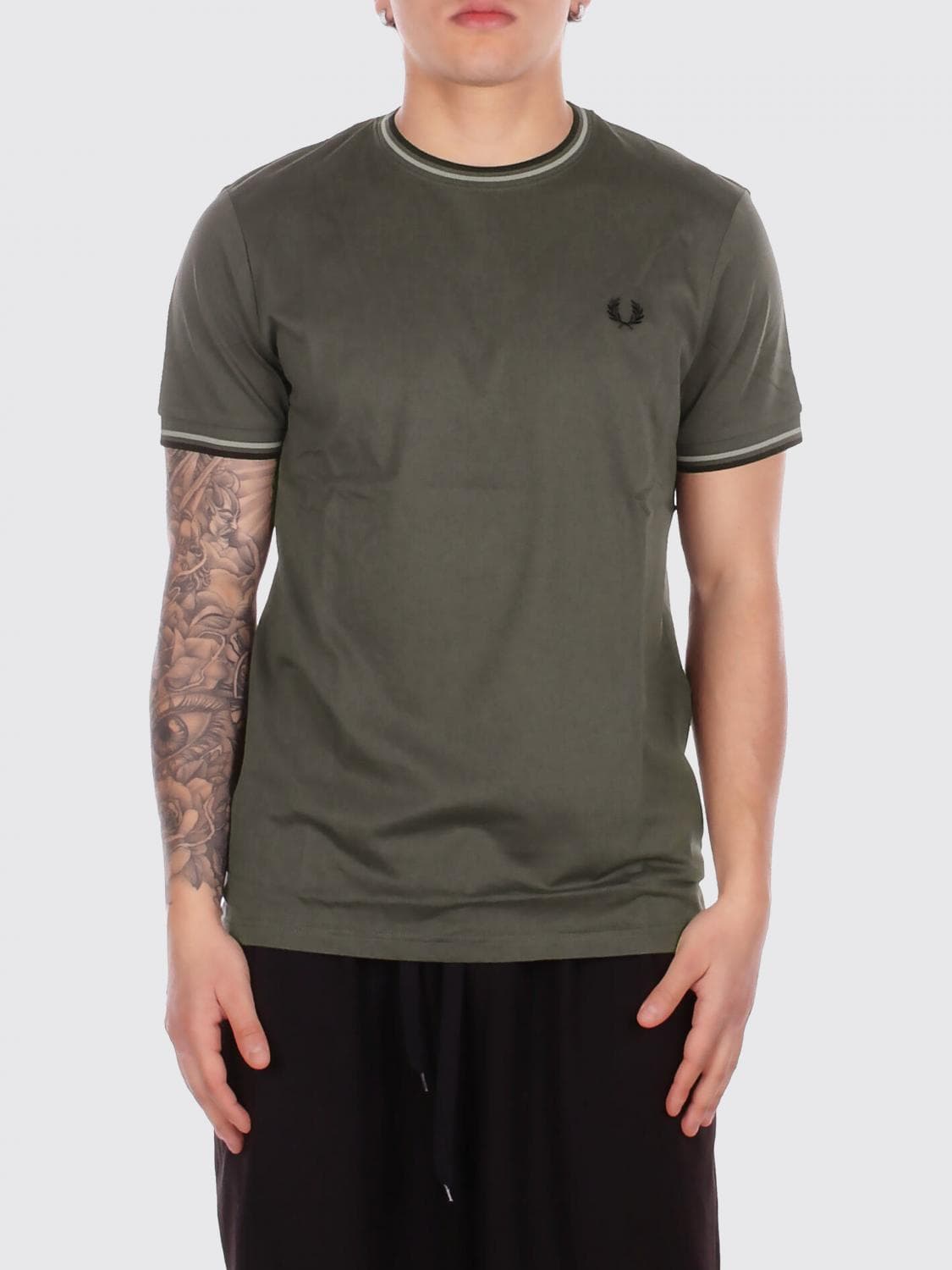 Fred Perry Cotton T-Shirt with Logo