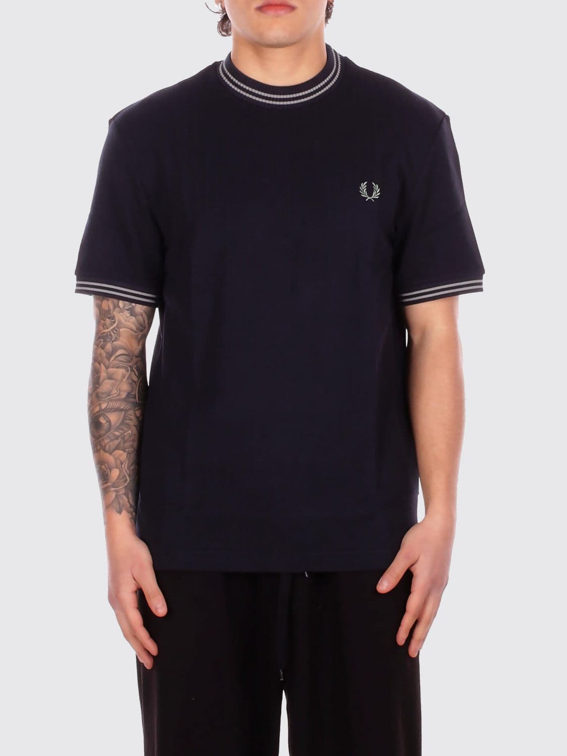 Fred Perry Cotton T-Shirt with Logo
