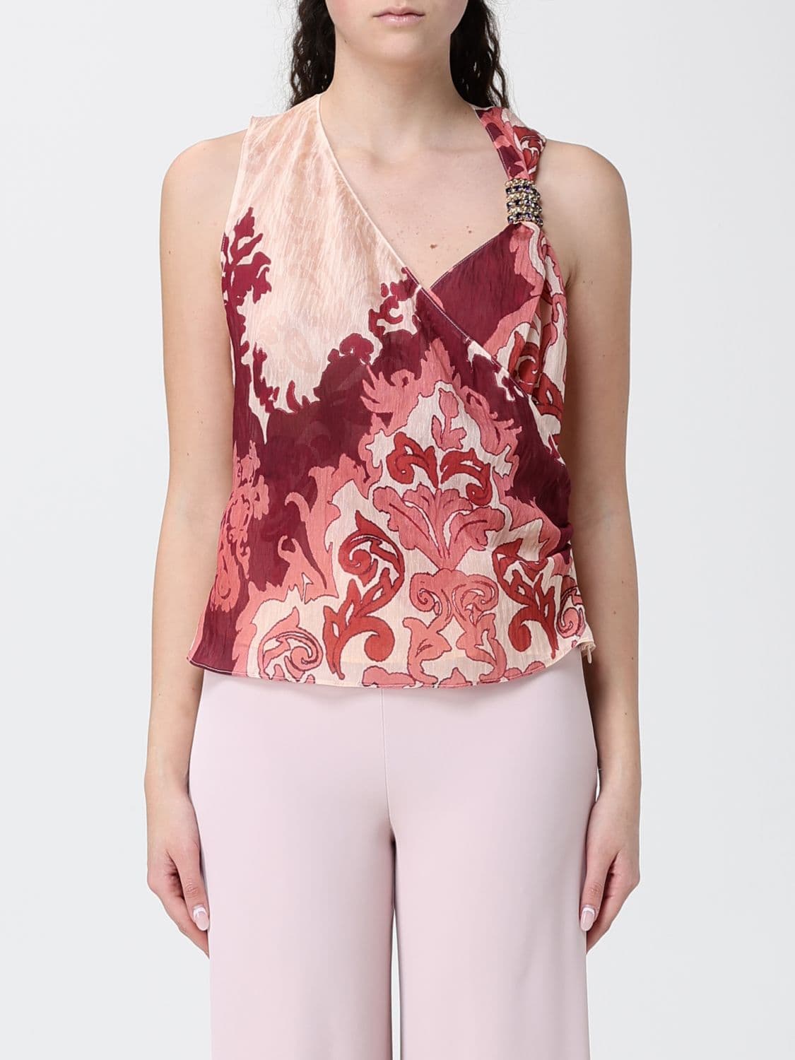 H Couture Linen Blend Top