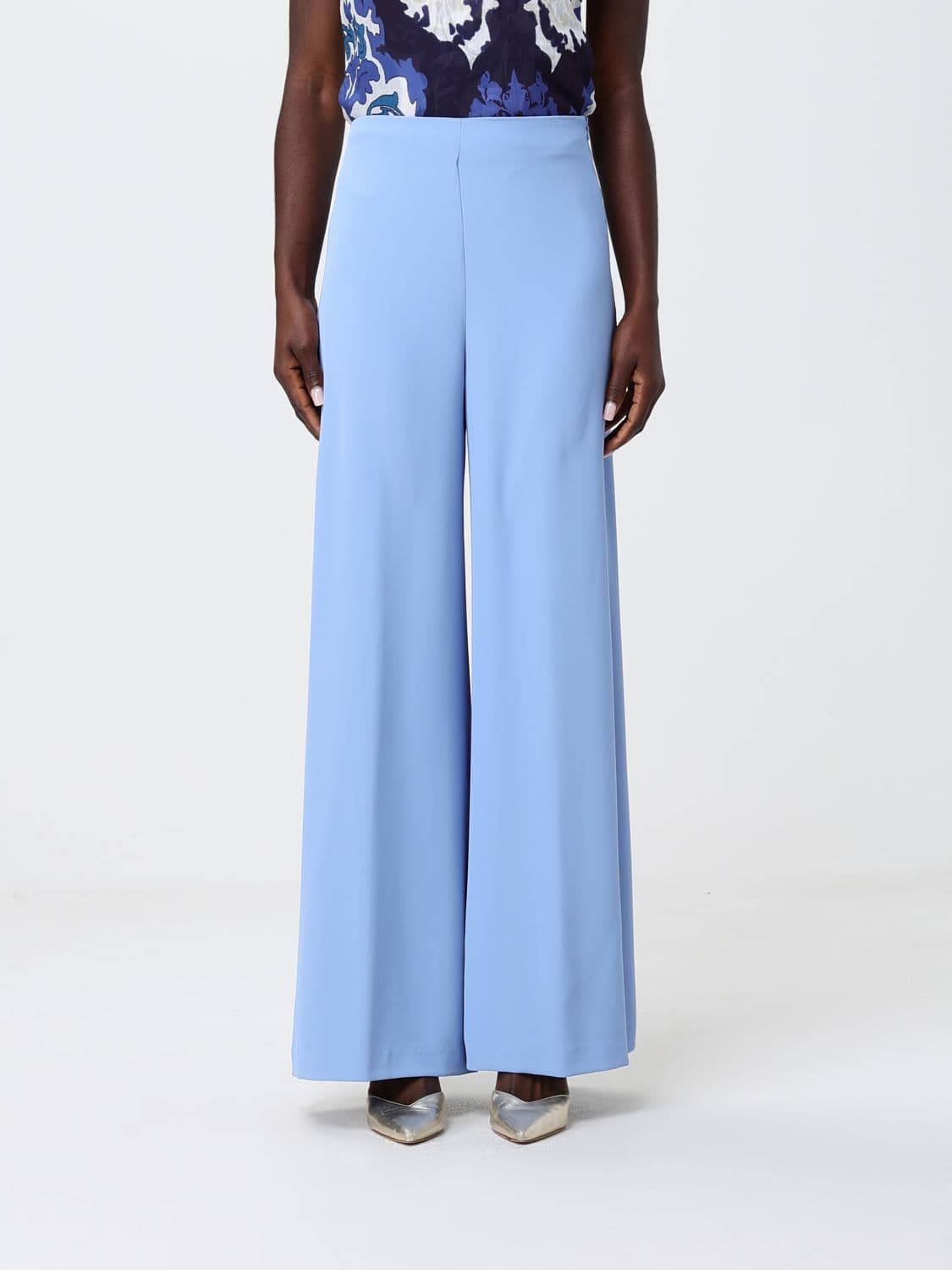 Hanita Crepe Wide-Leg Trousers
