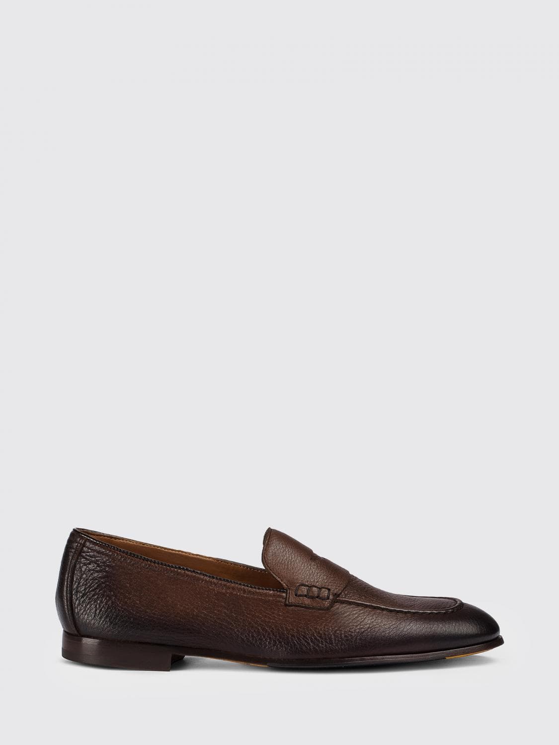 Doucal's Grained Leather Loafers