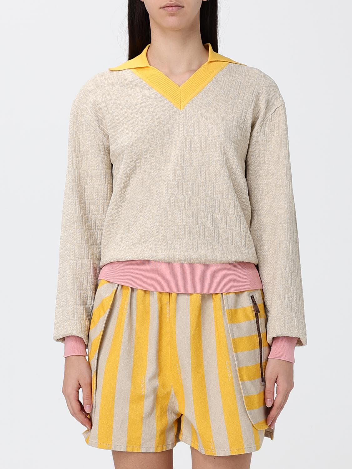 Fendi Striped Cotton Shorts · 40