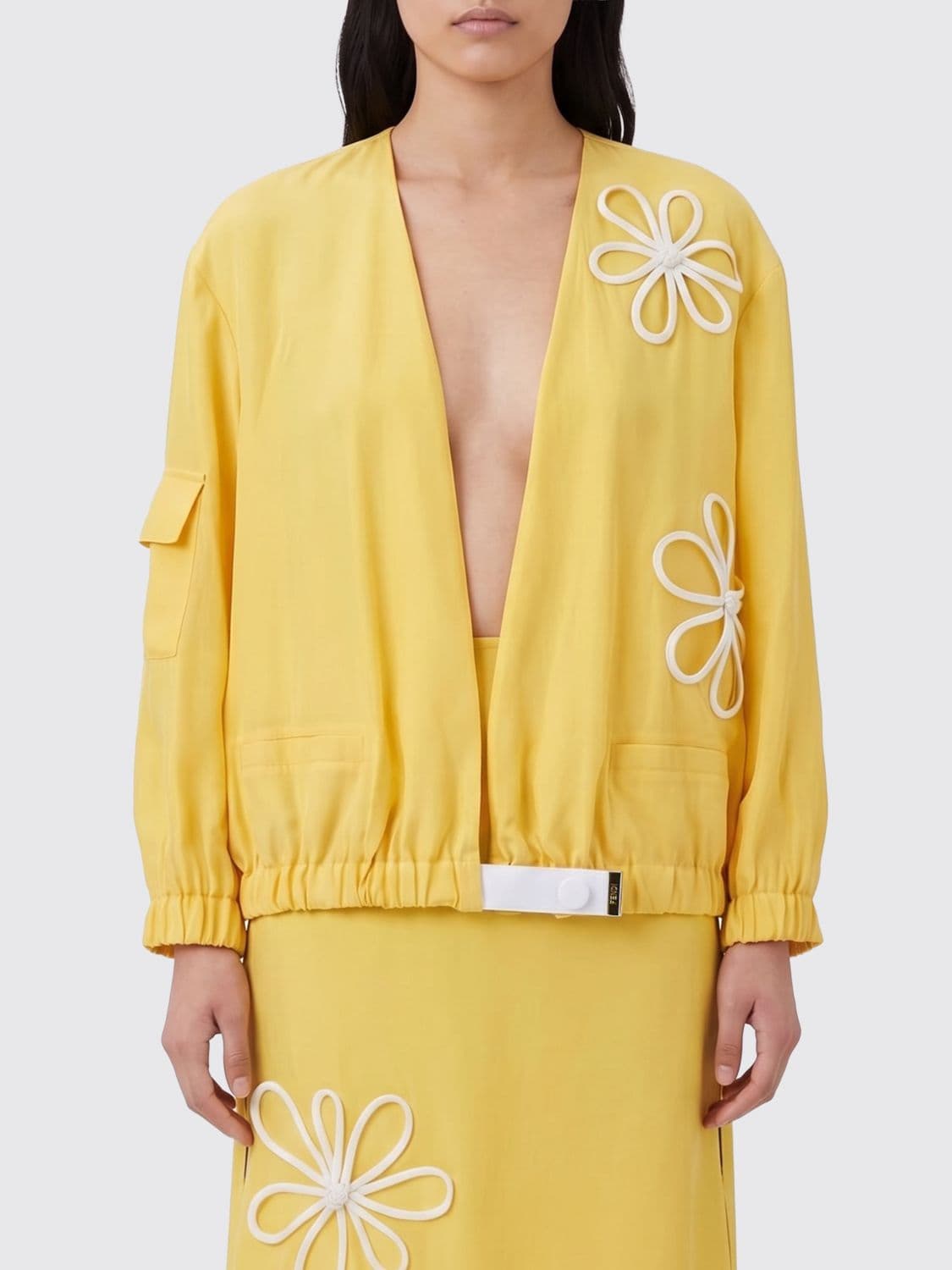 Fendi Organza Jacket with Flowers