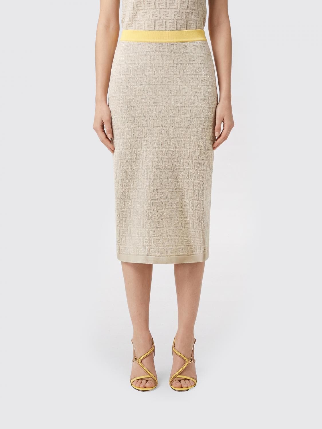 Fendi FF Cotton Blend Skirt