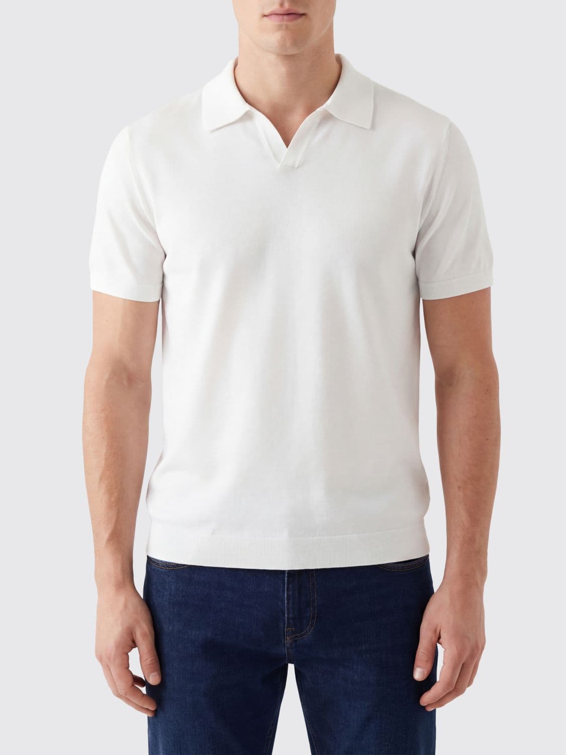 People Of Shibuya Wool Knit Polo Shirt