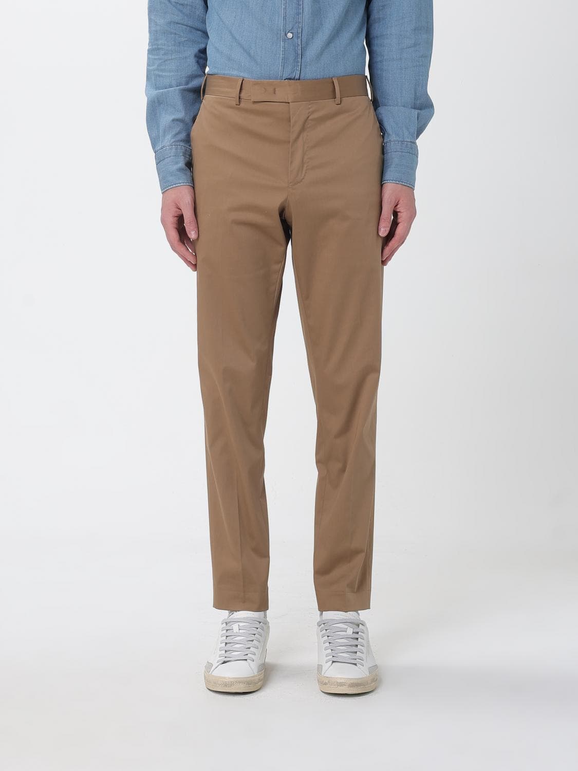 Pt Torino Stretch Cotton Tailored Trousers