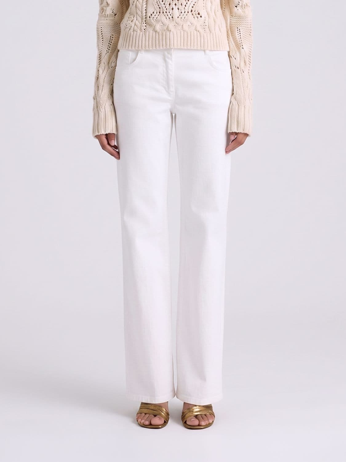 Momonì Flared Trousers in Stretch Denim