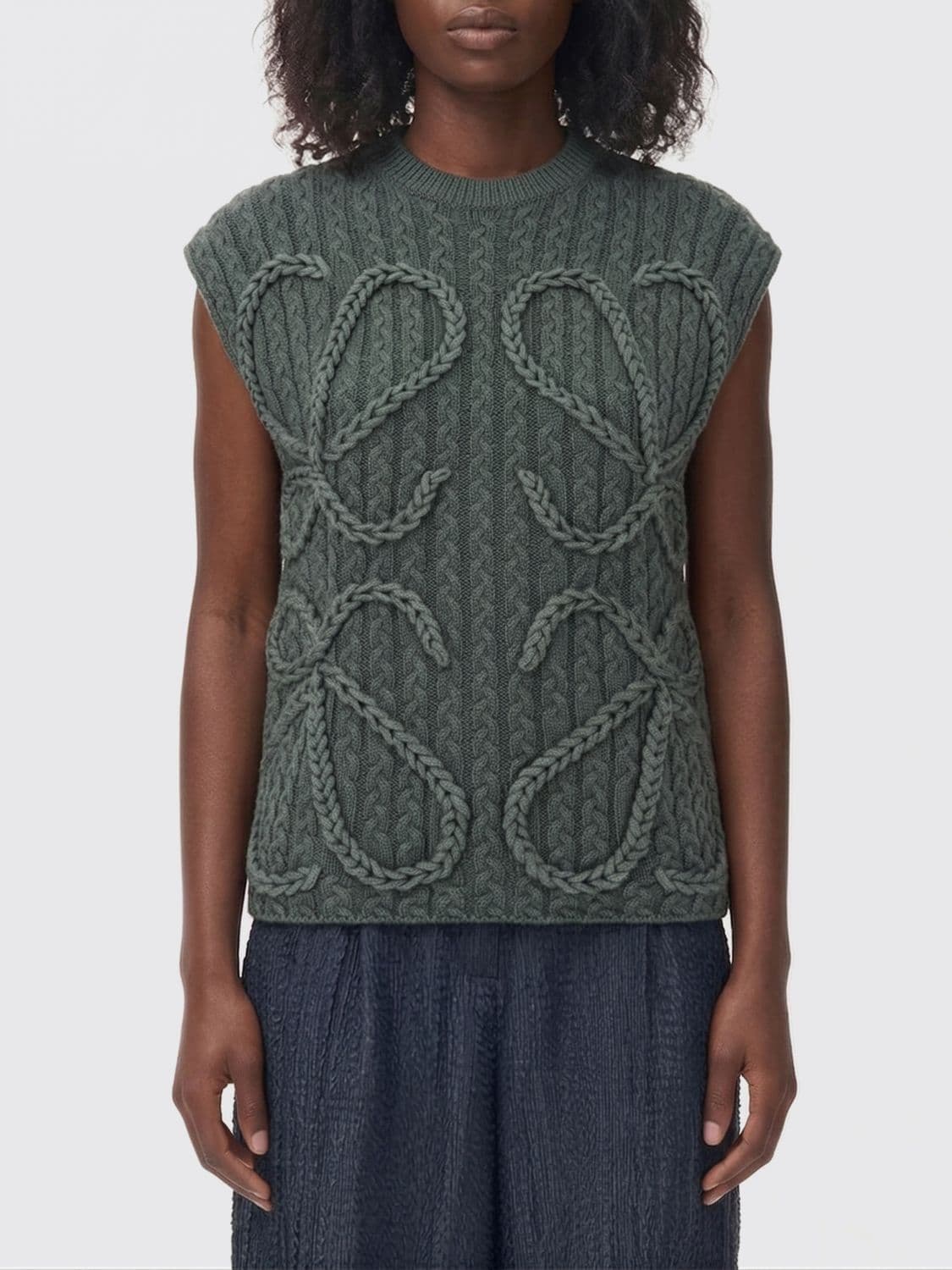 Loewe Wool Sweater with Crochet Details