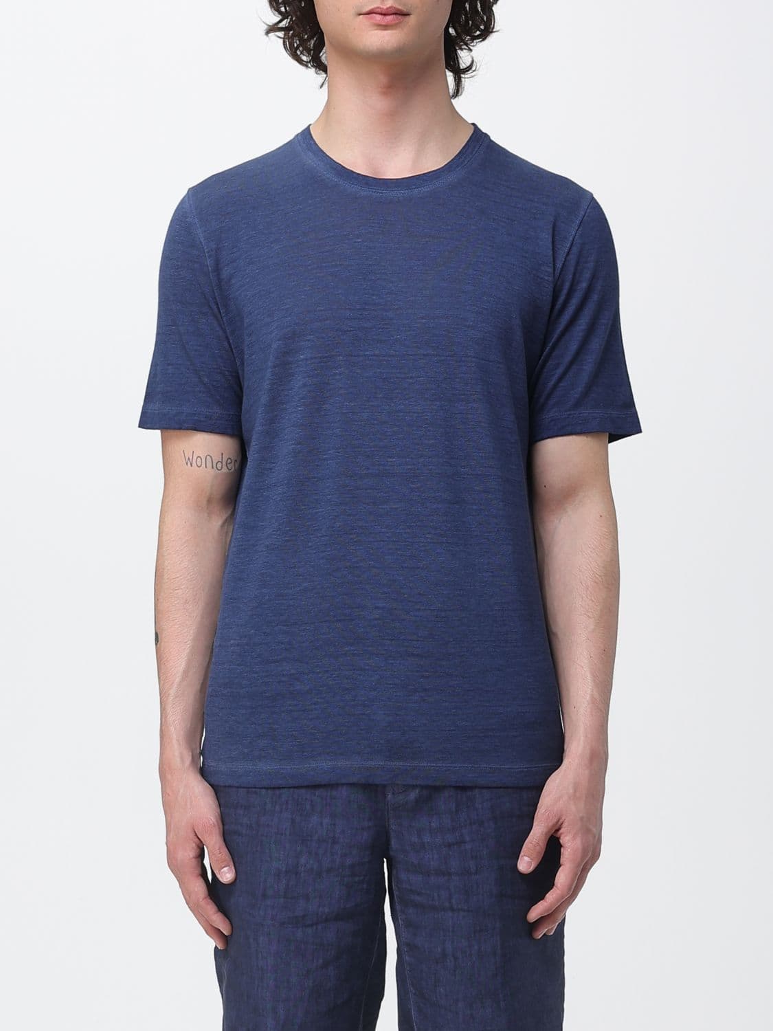 120% Lino Crew Neck T-Shirt