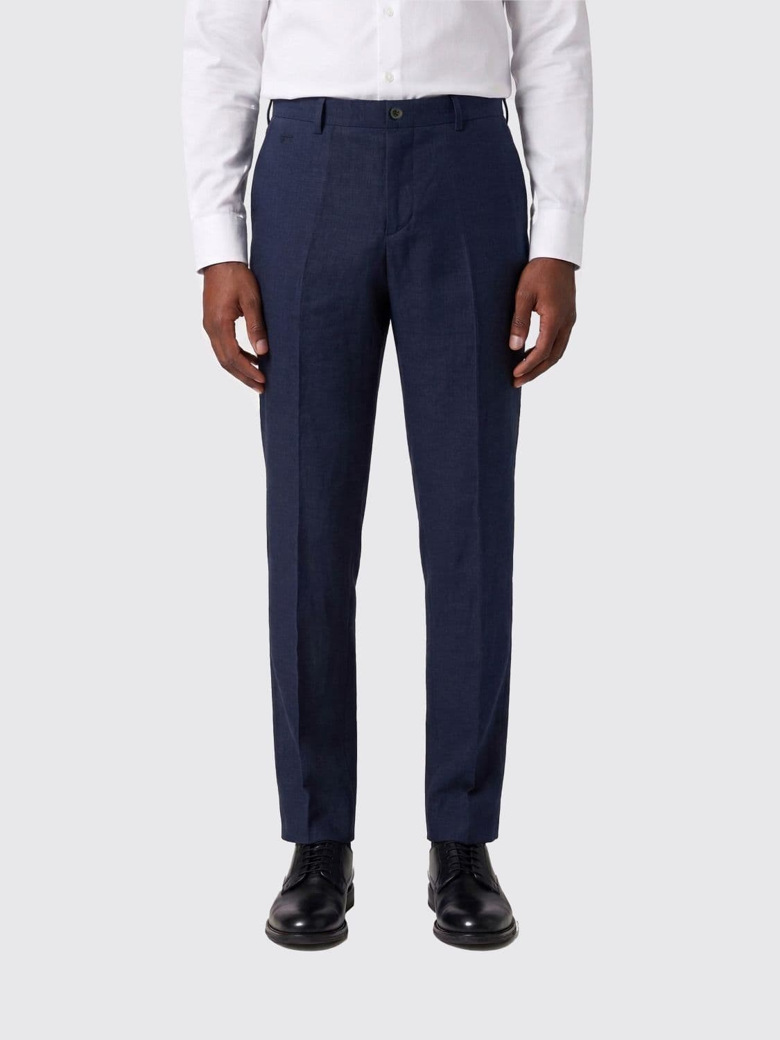 Pt Torino Virgin Wool and Linen Tailored Trousers