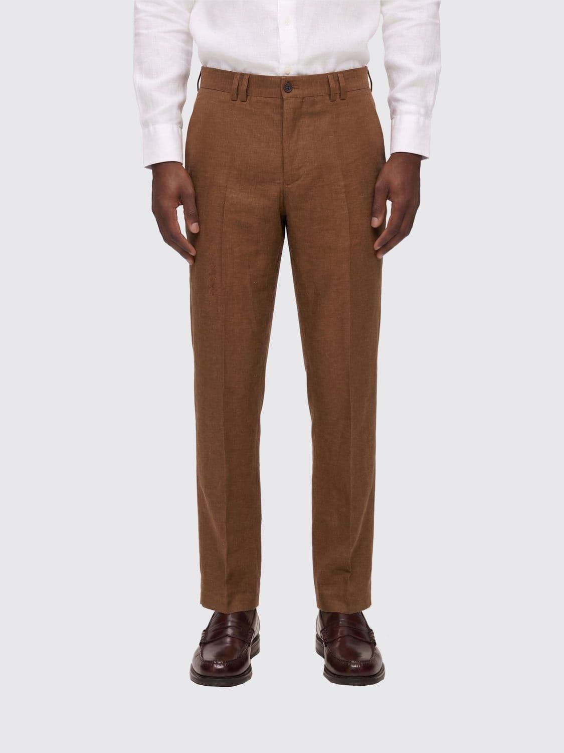 Pt Torino Virgin Wool and Linen Tailored Trousers