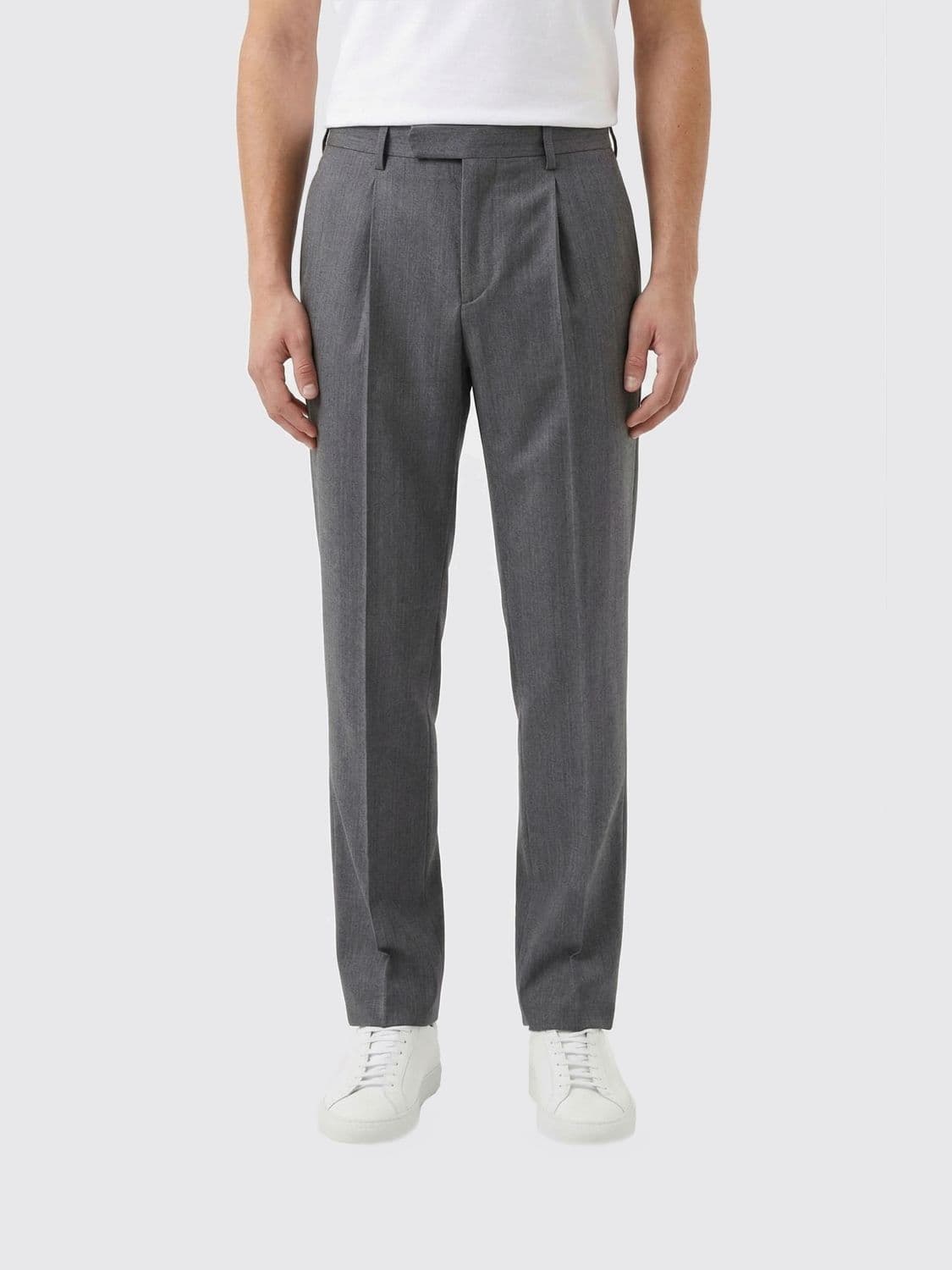 Pt Torino Virgin Wool and Cotton Tailored Trousers