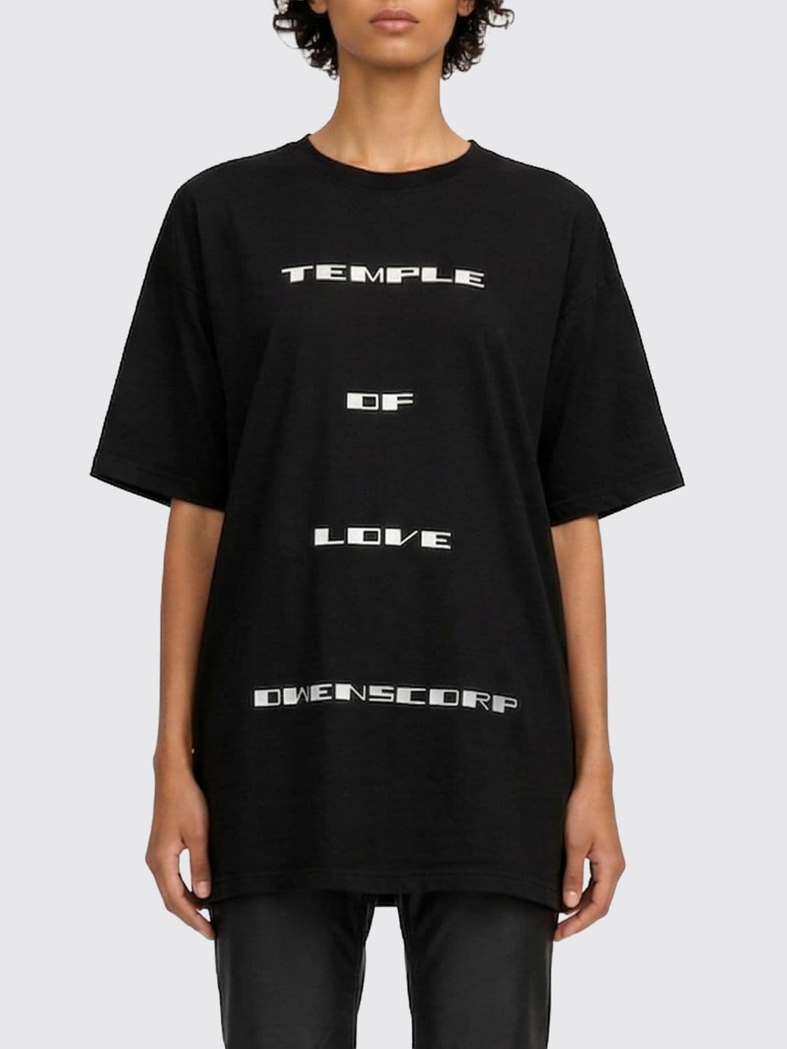Rick Owens Drkshdw Cotton T-Shirts with Slogan