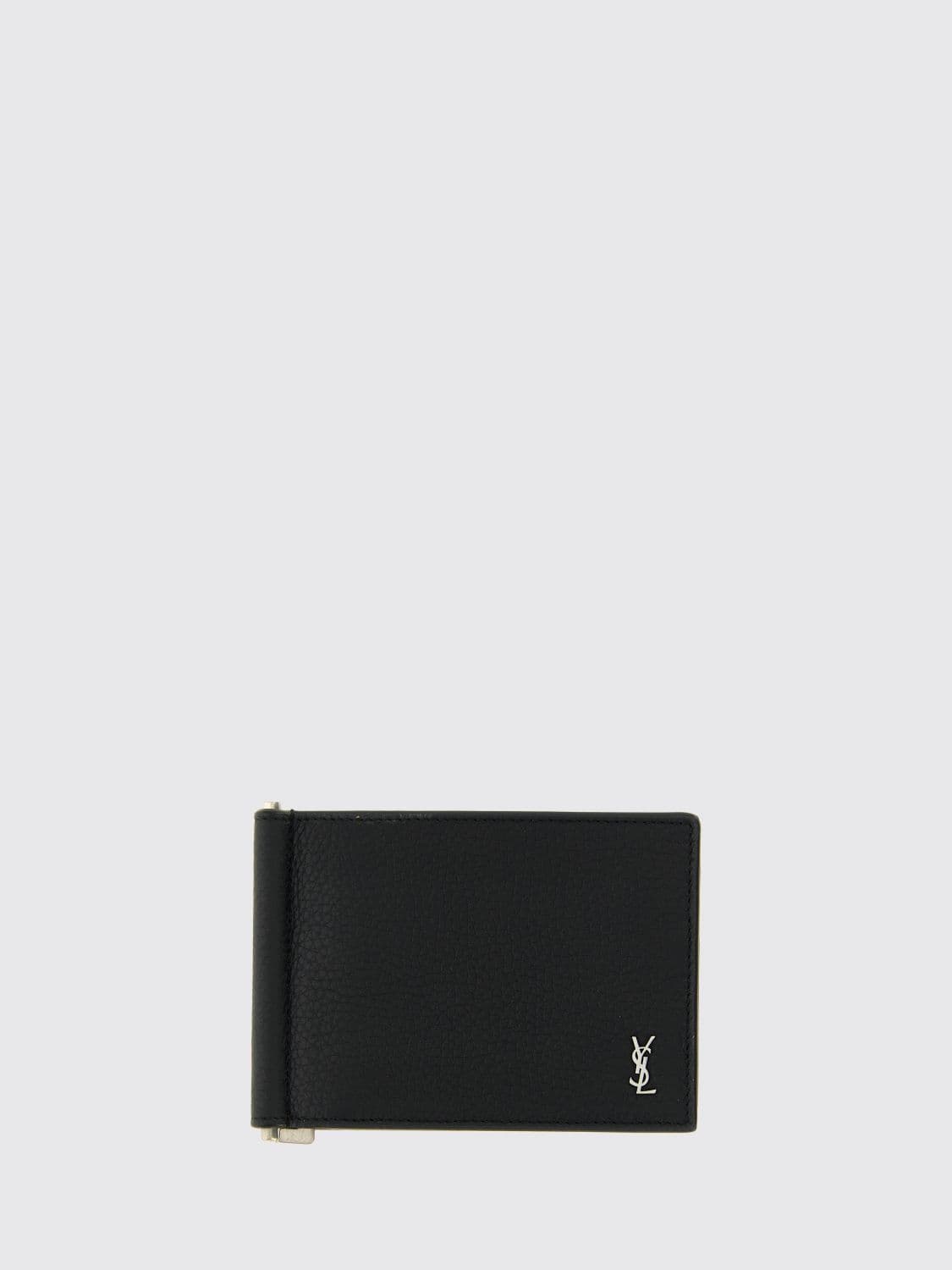 Saint Laurent Tiny Cassandre Grained Leather Wallet