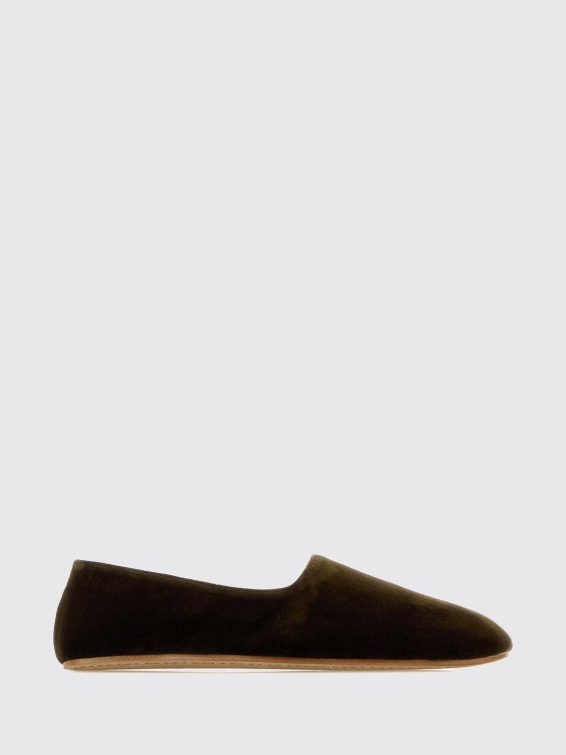 The Row Ponti Velvet Ballerina Flats