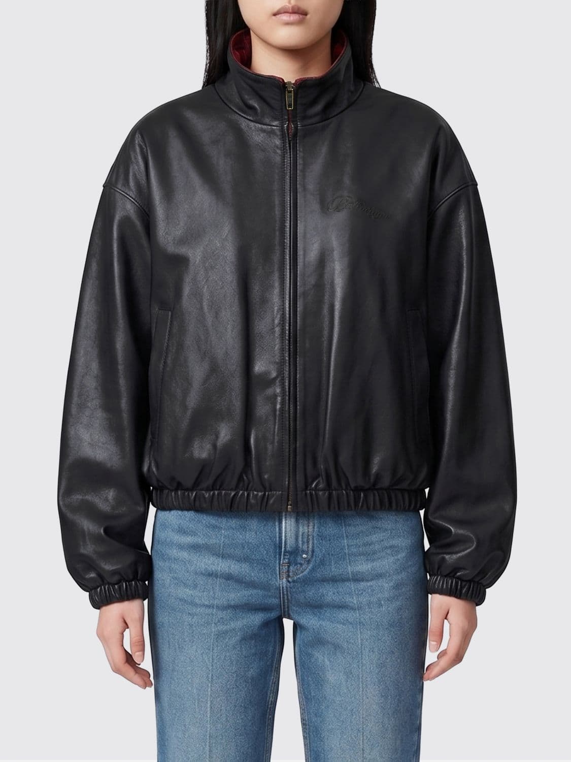 Balenciaga Lambskin Bomber Jacket