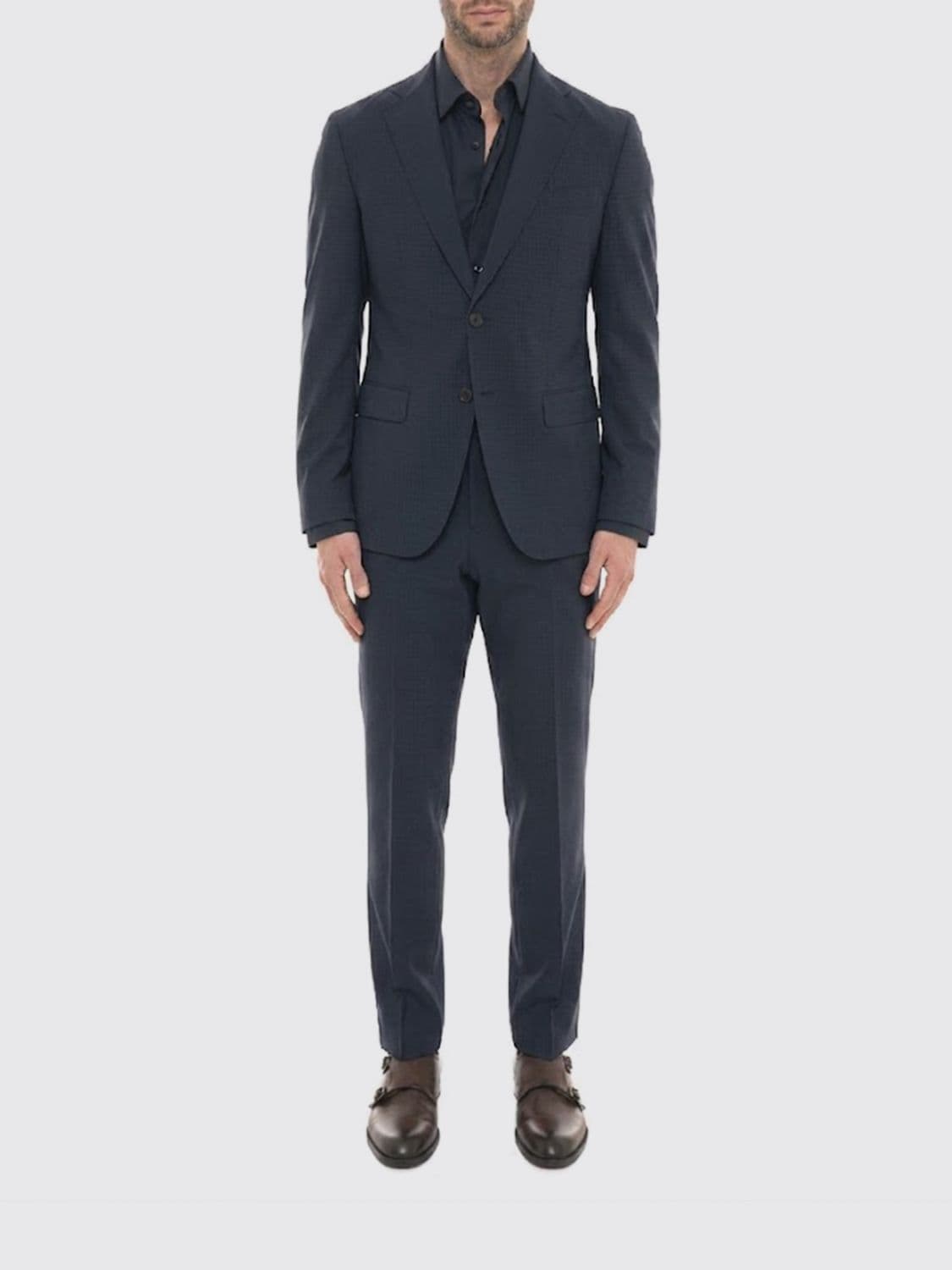 Boss Single-Breasted Dress in Virgin Wool