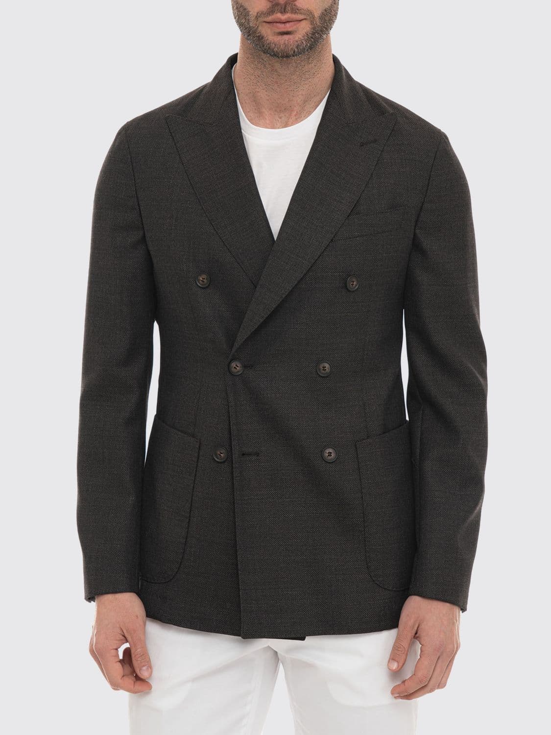 Boss Double-Breasted Blazer in Virgin Wool