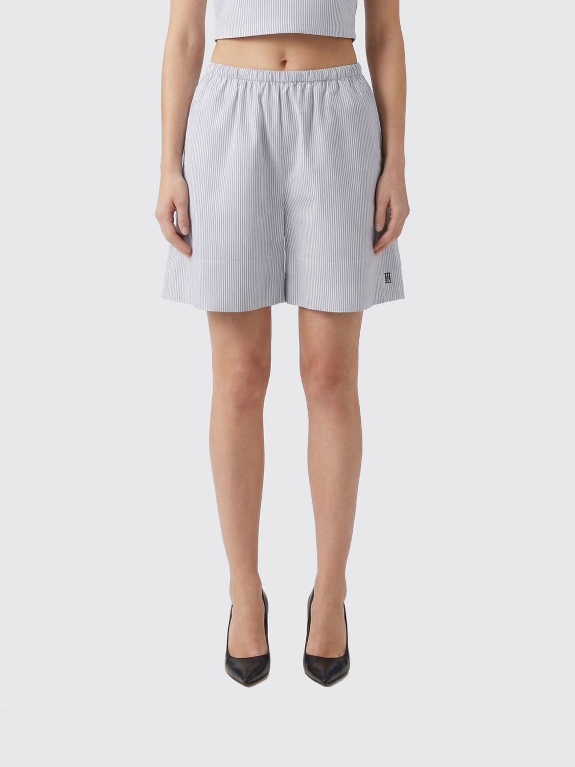 By Malene Birger Striped Cotton Shorts · 36