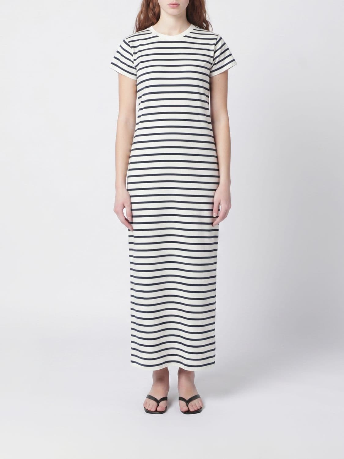 Anine Bing Striped Cotton Midi Dress · XS
