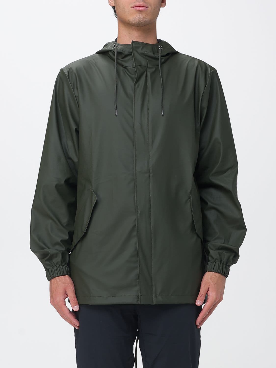 Rains Hooded Raincoat in Polyester · XL