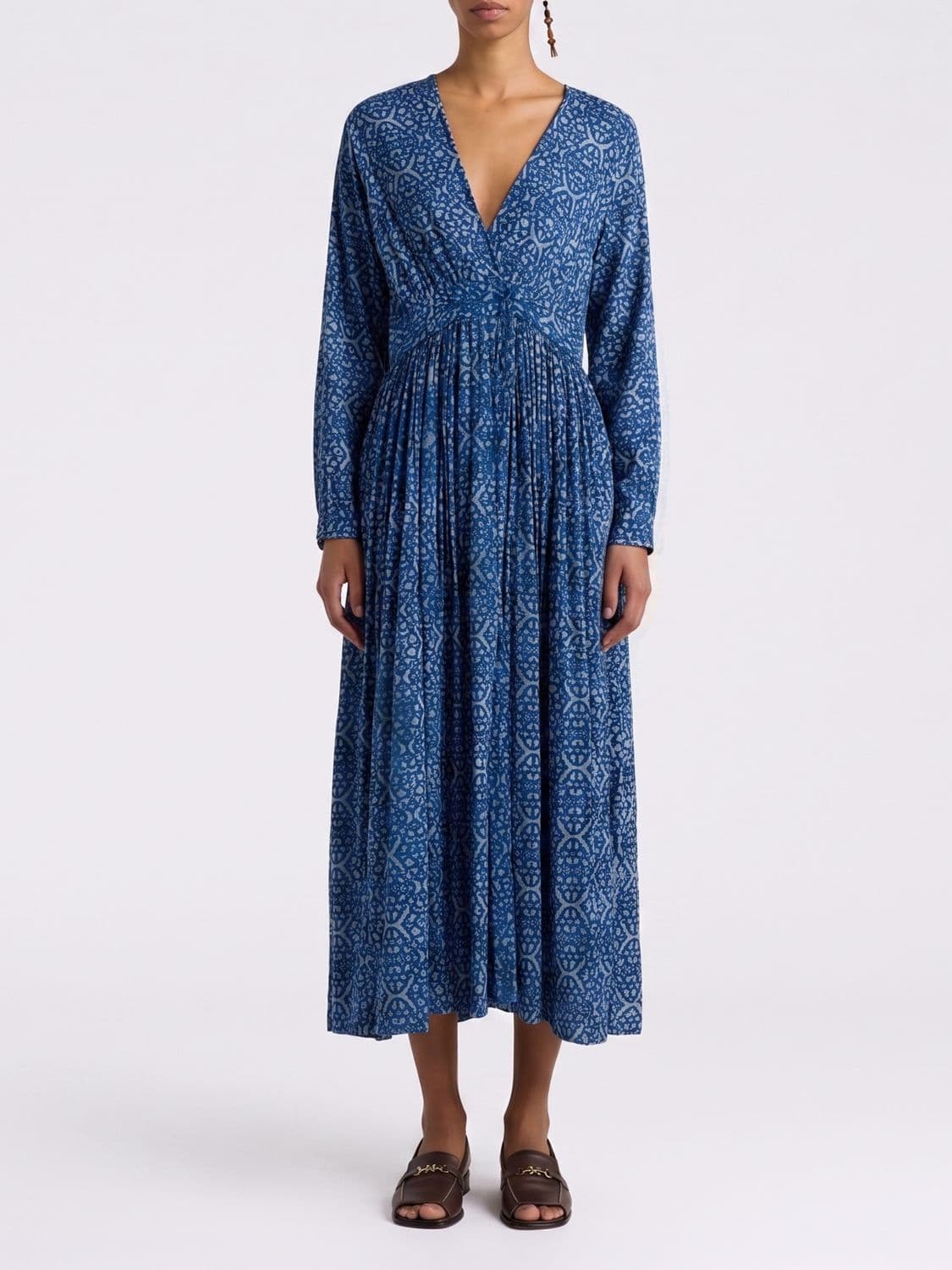 Momonì Midi Dress in Printed Cotton