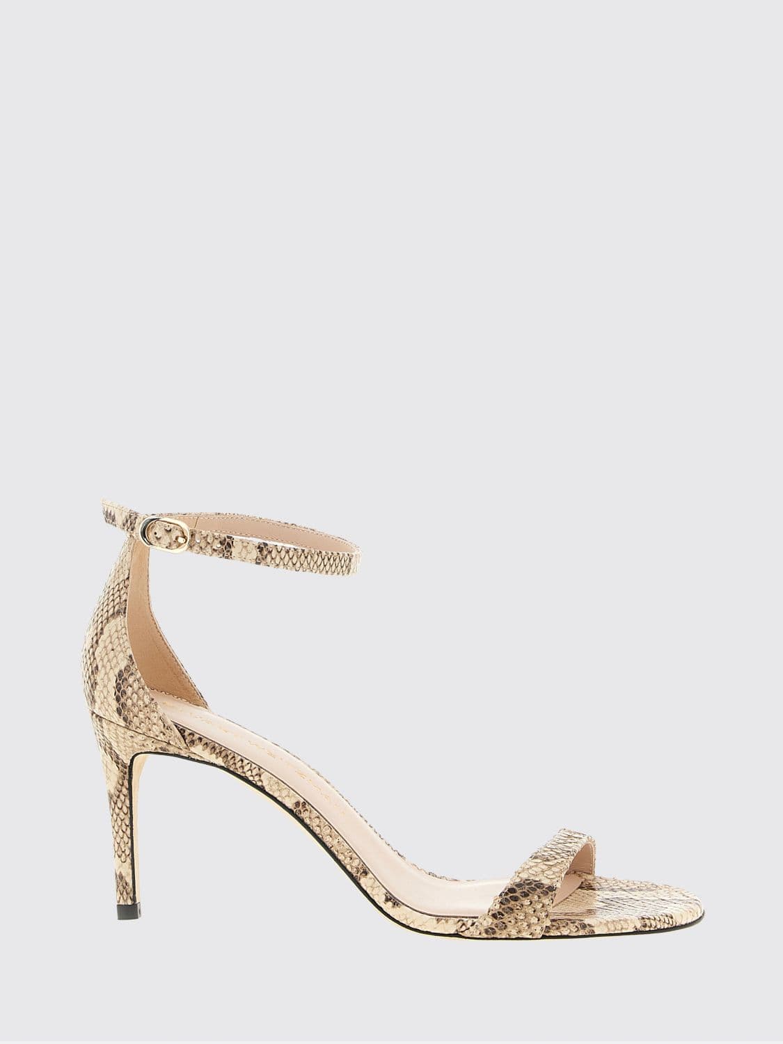 Stuart Weitzman Python Print Leather Sandal