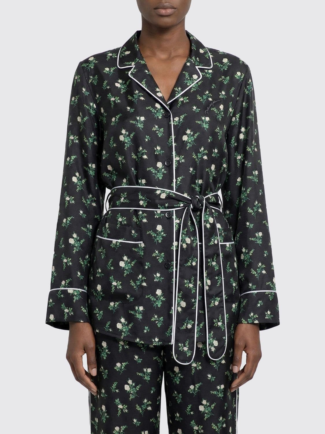 Dolce & Gabbana Floral Print Silk Shirt