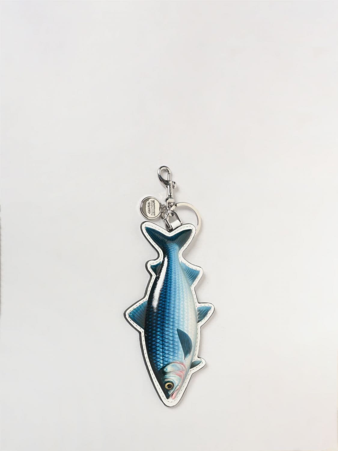 Moschino Couture Fish Polyurethane and Brass Keychain