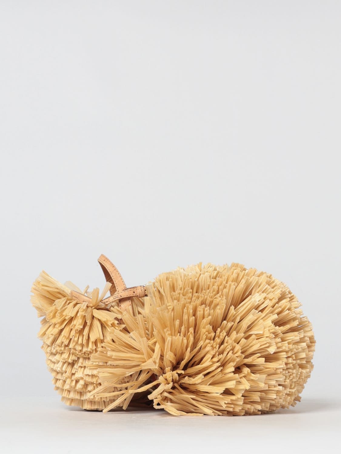 Moschino Couture Raffia and Cork Sandal