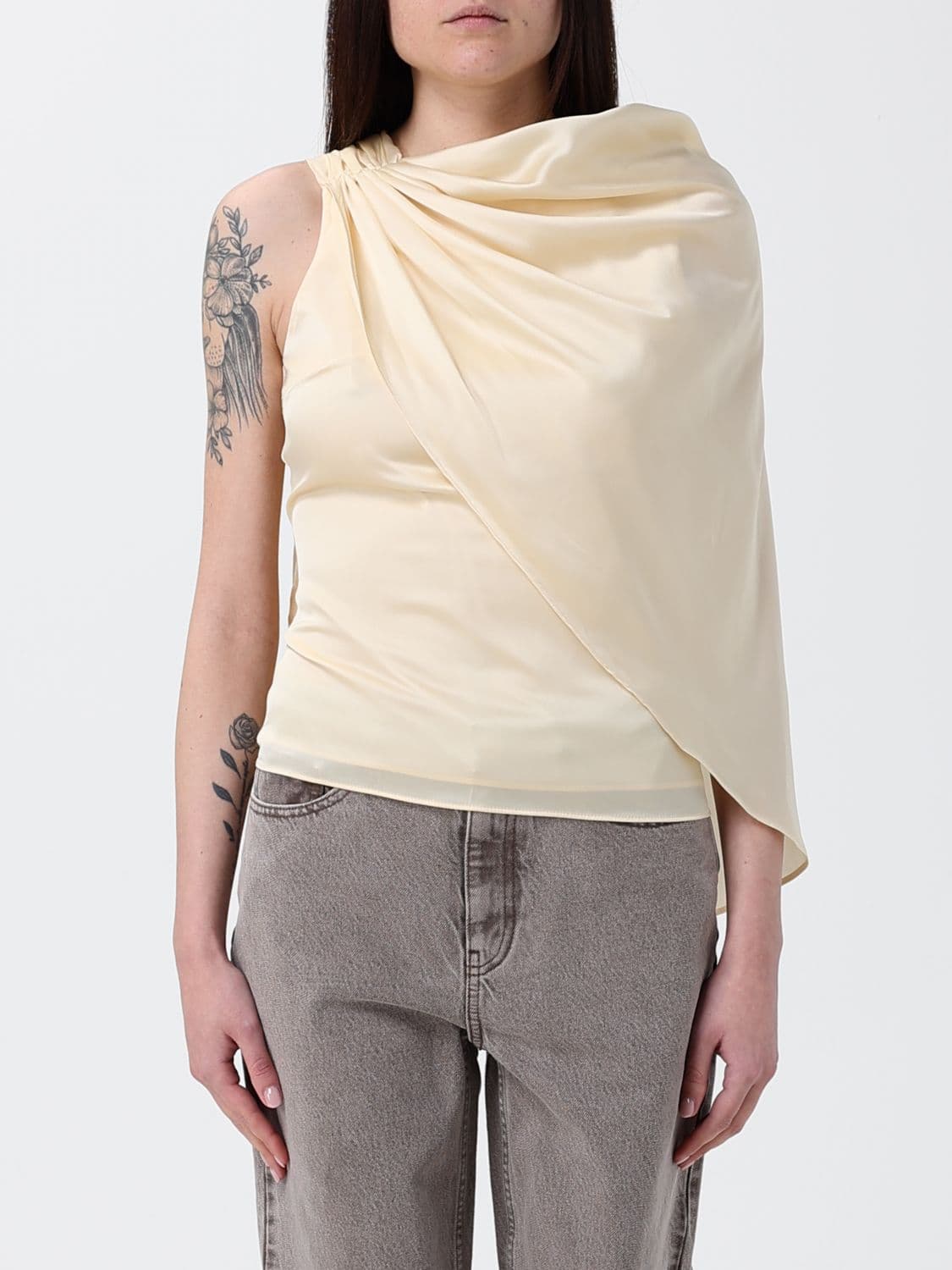 Rotate Satin Cape Top