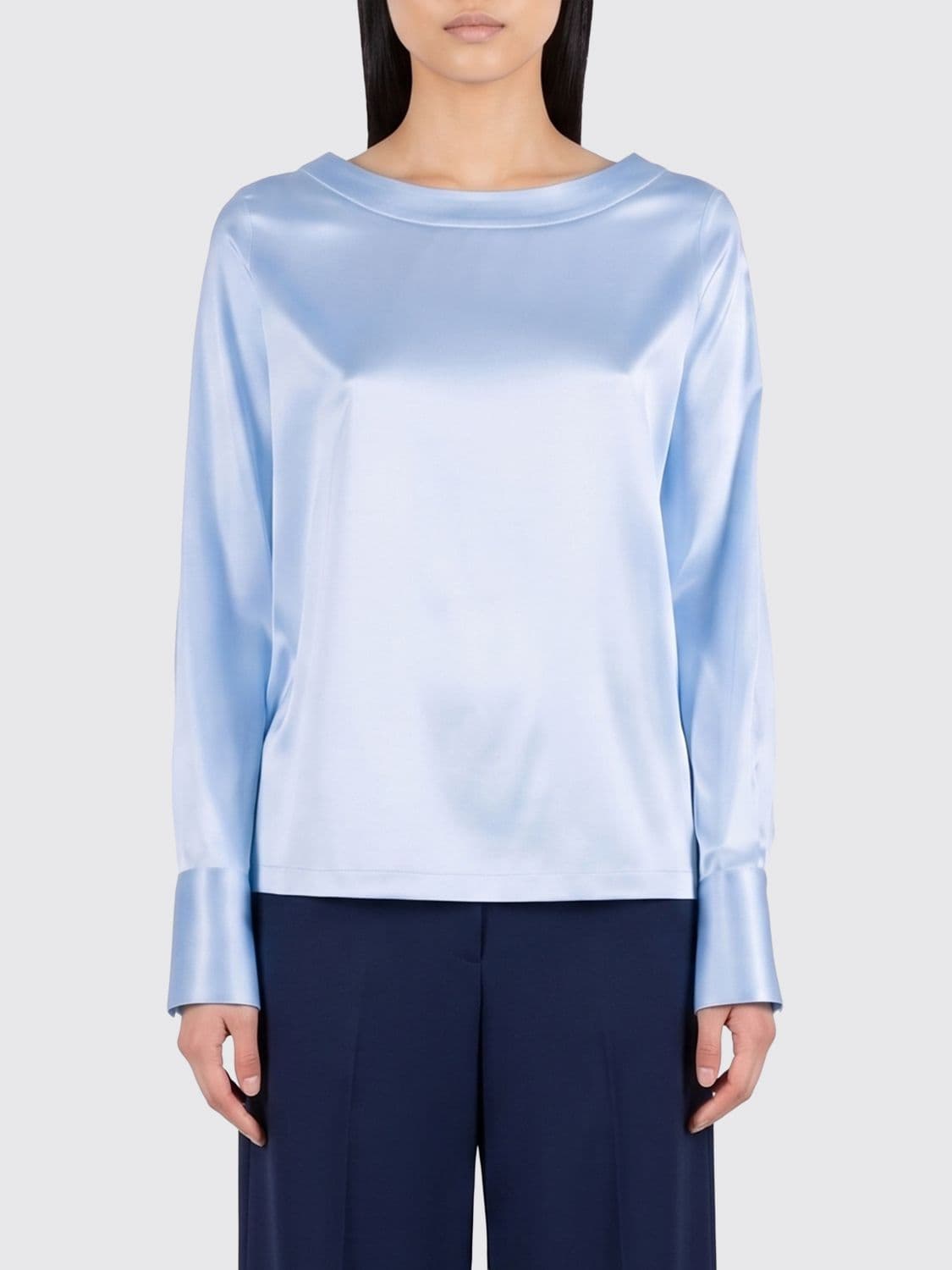 Mazzarelli Basic Stretch Silk Blouse