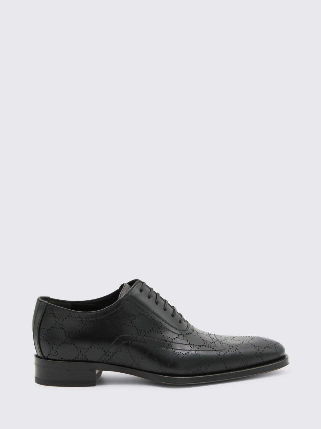 Gucci Perforated GG Monogram Leather Oxford Shoes · 6½