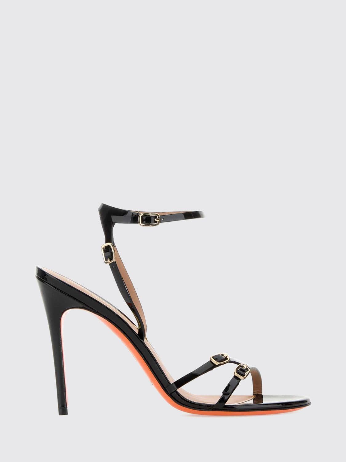 Santoni Heeled Sandal Woman color Black