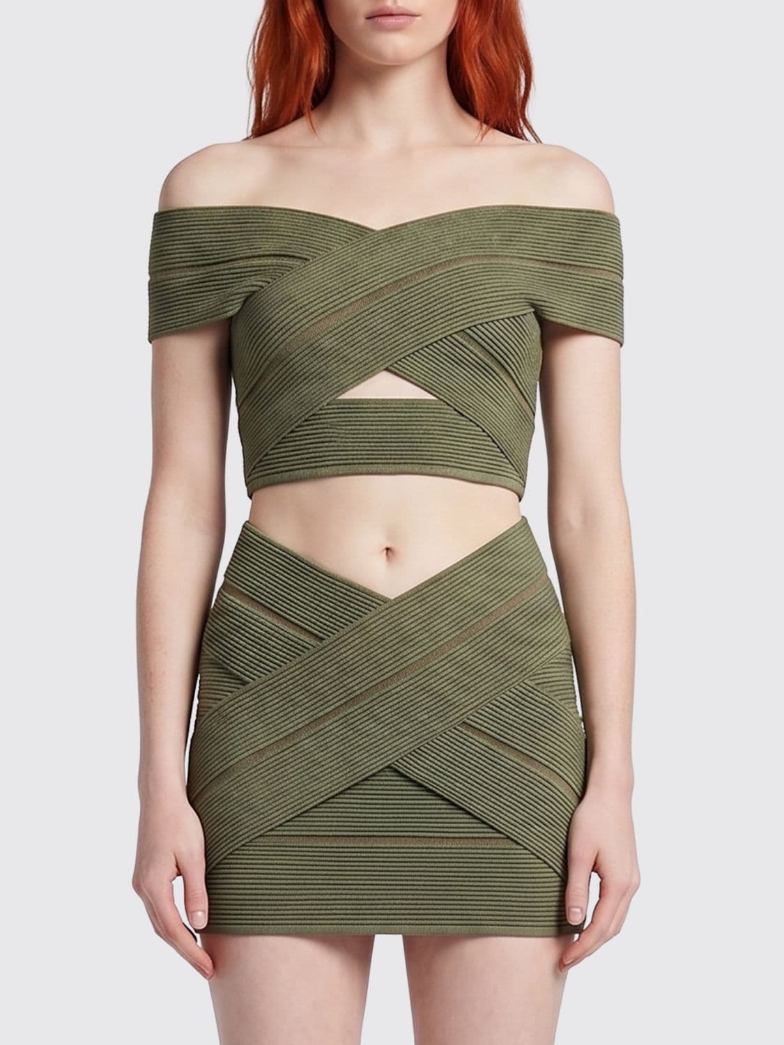 Balmain Jersey Cropped Top · 36