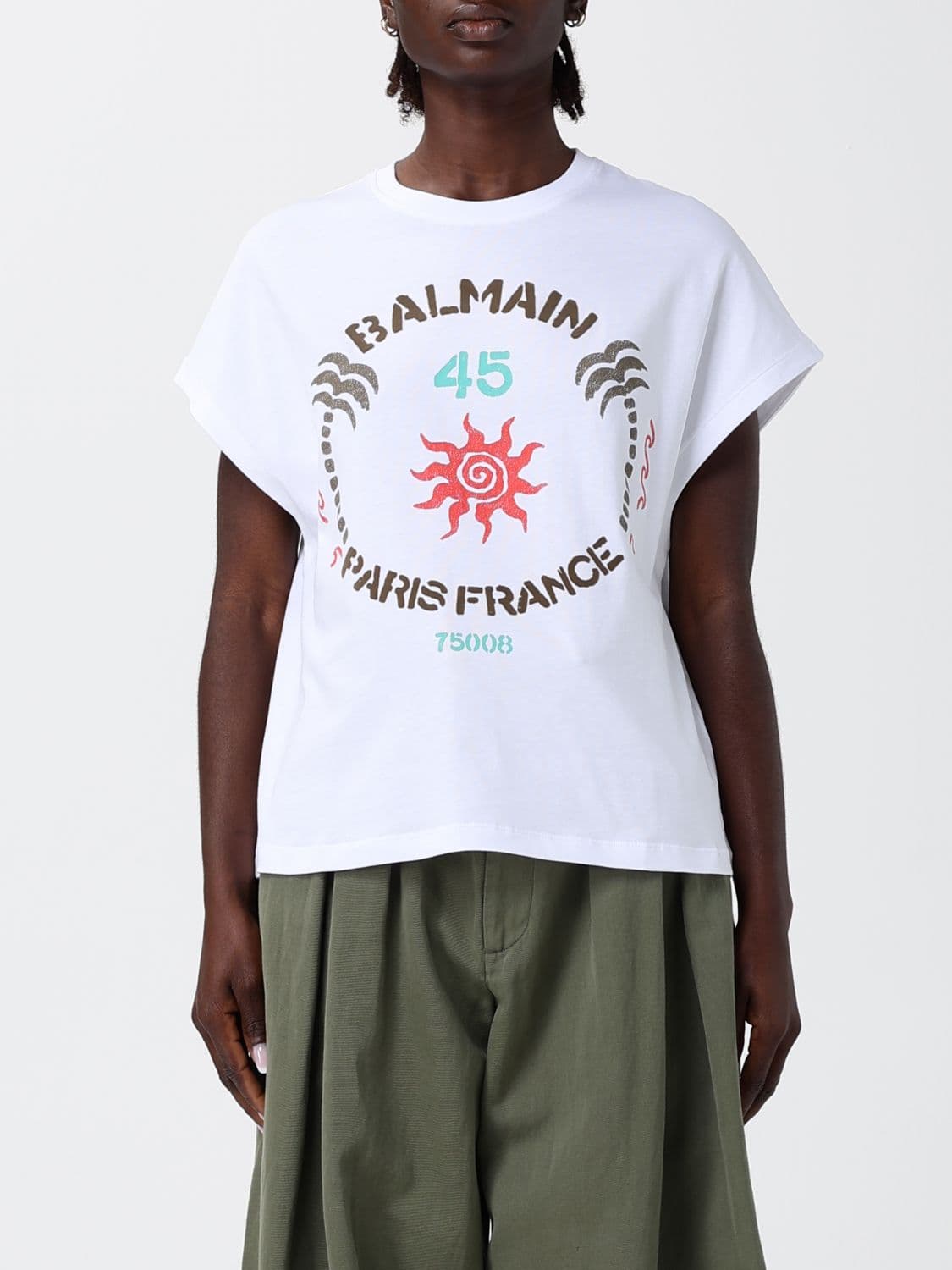 Balmain Cotton T-Shirts with Logo