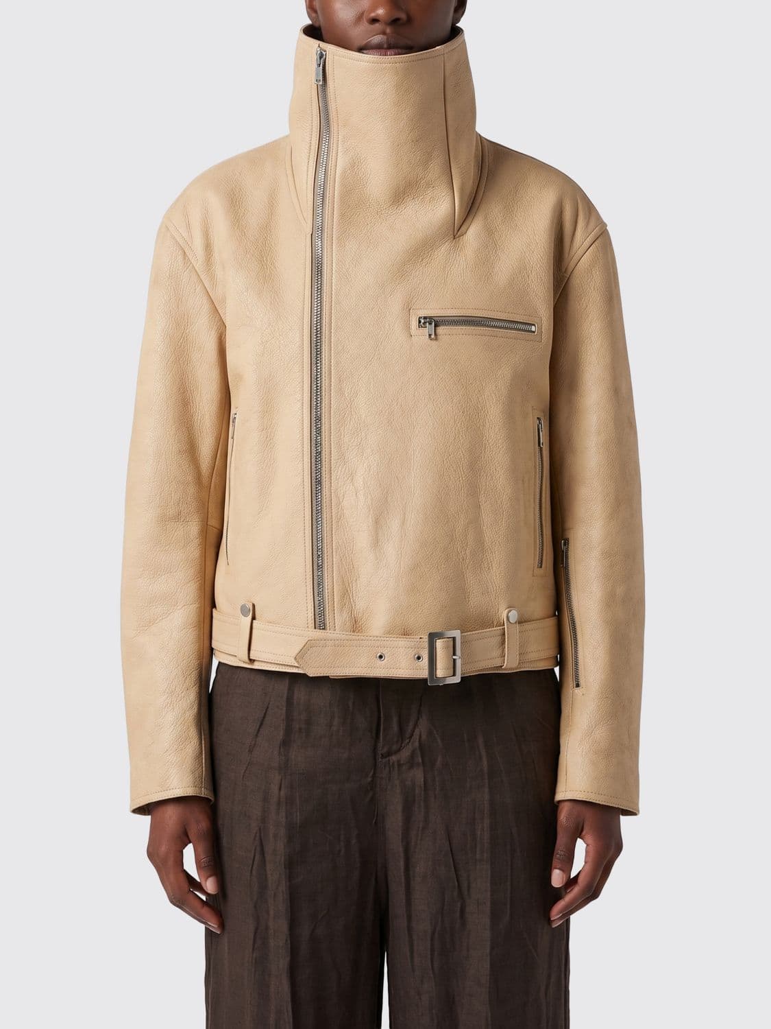 Rick Owens Lambskin Leather Jacket · OS