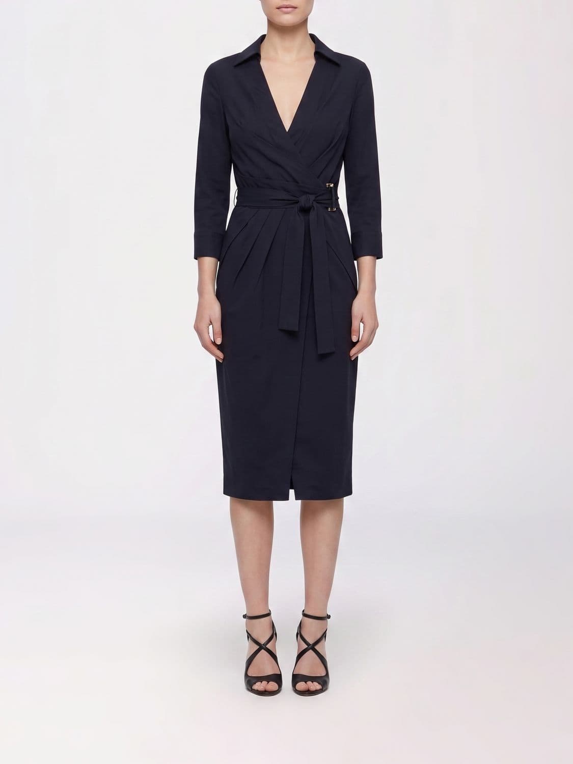 Elisabetta Franchi Stretch Cotton Midi Dress