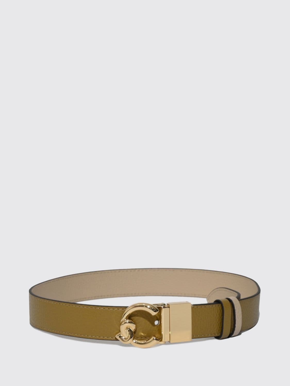 Coccinelle C-Me Reversible Hammered Leather Belt · L