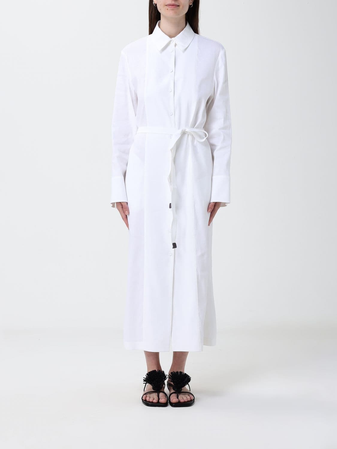 Max Mara Nordica Chemisier Dress in Linen Blend