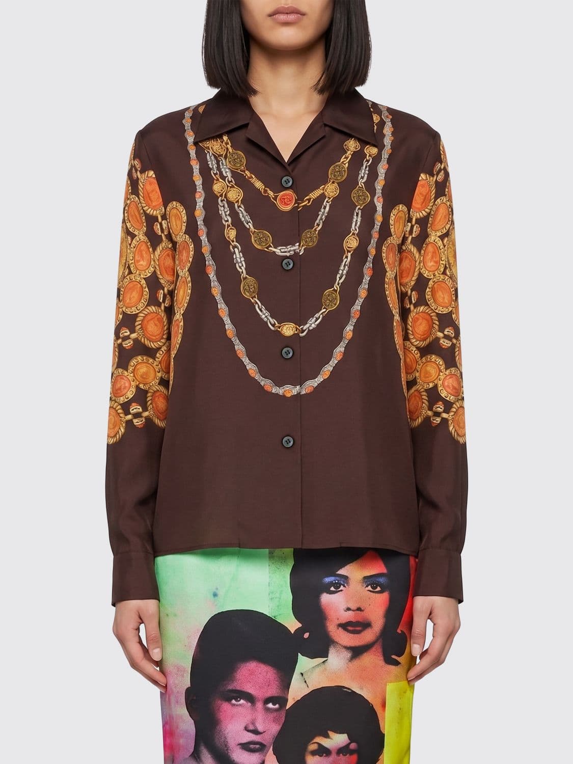 Versace Printed Silk Shirt