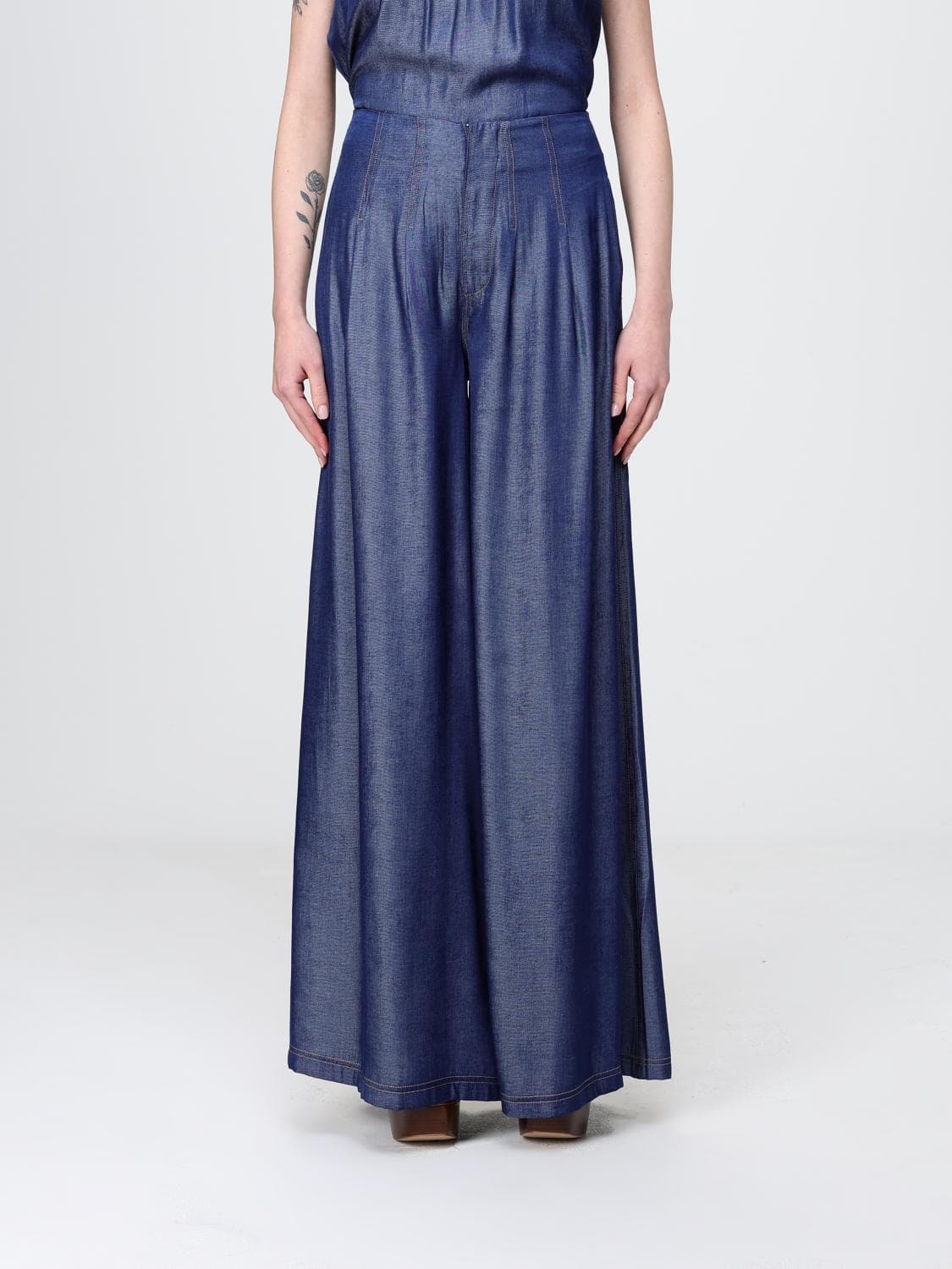 Liu Jo Chambray Palazzo Trousers · 38