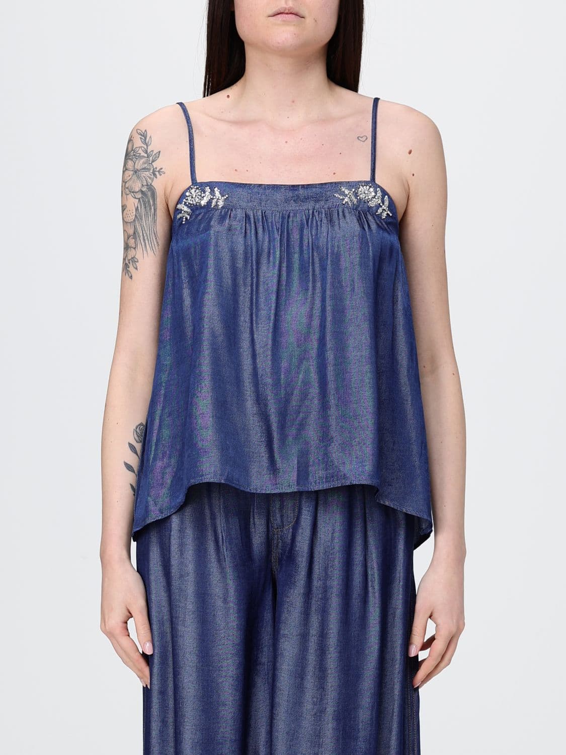 Liu Jo Viscose Blend Top with Applied Rhinestones · 44