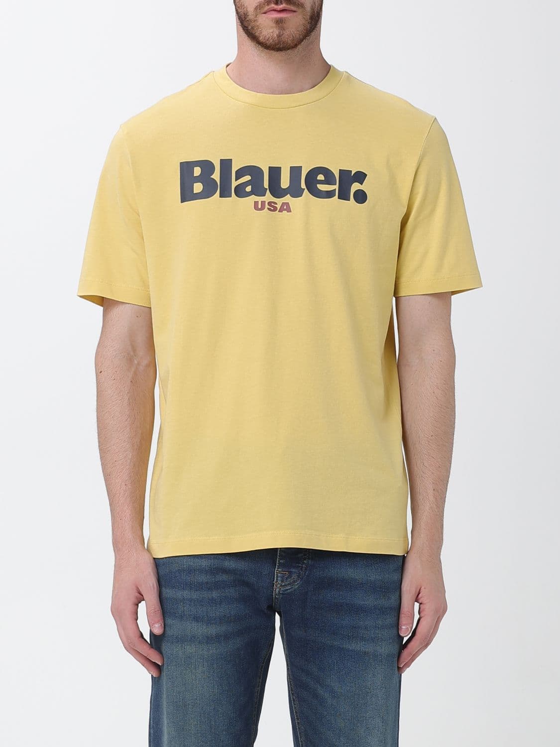 Blauer Cotton T-Shirt with Logo