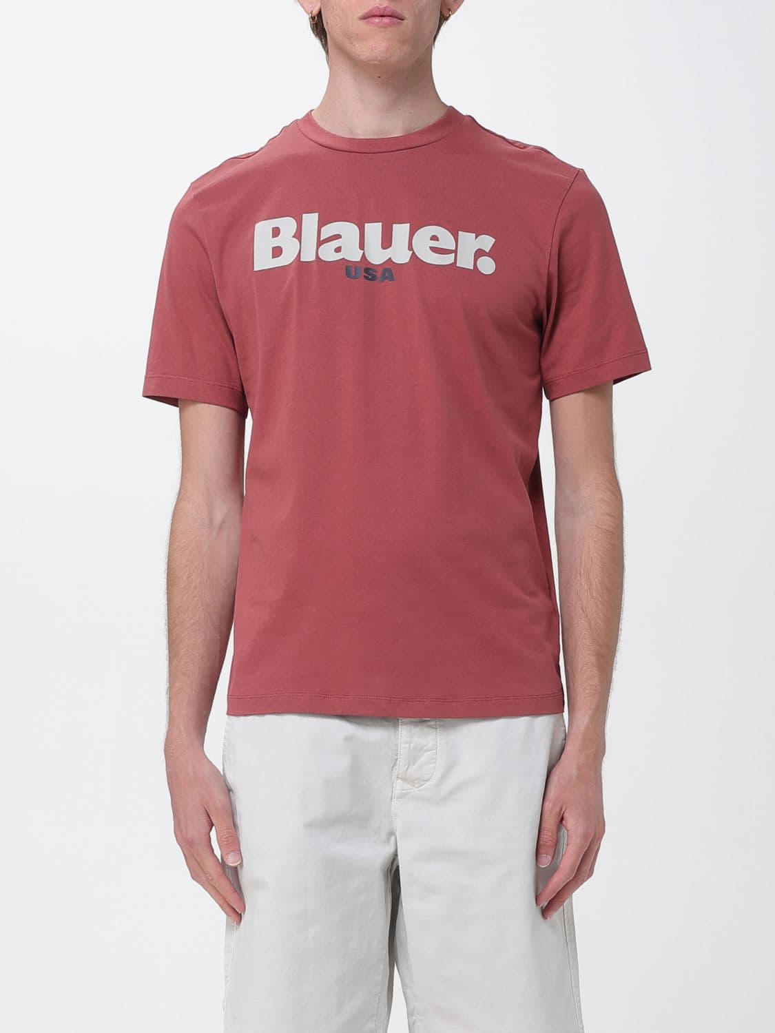 Blauer Cotton T-Shirt with Logo