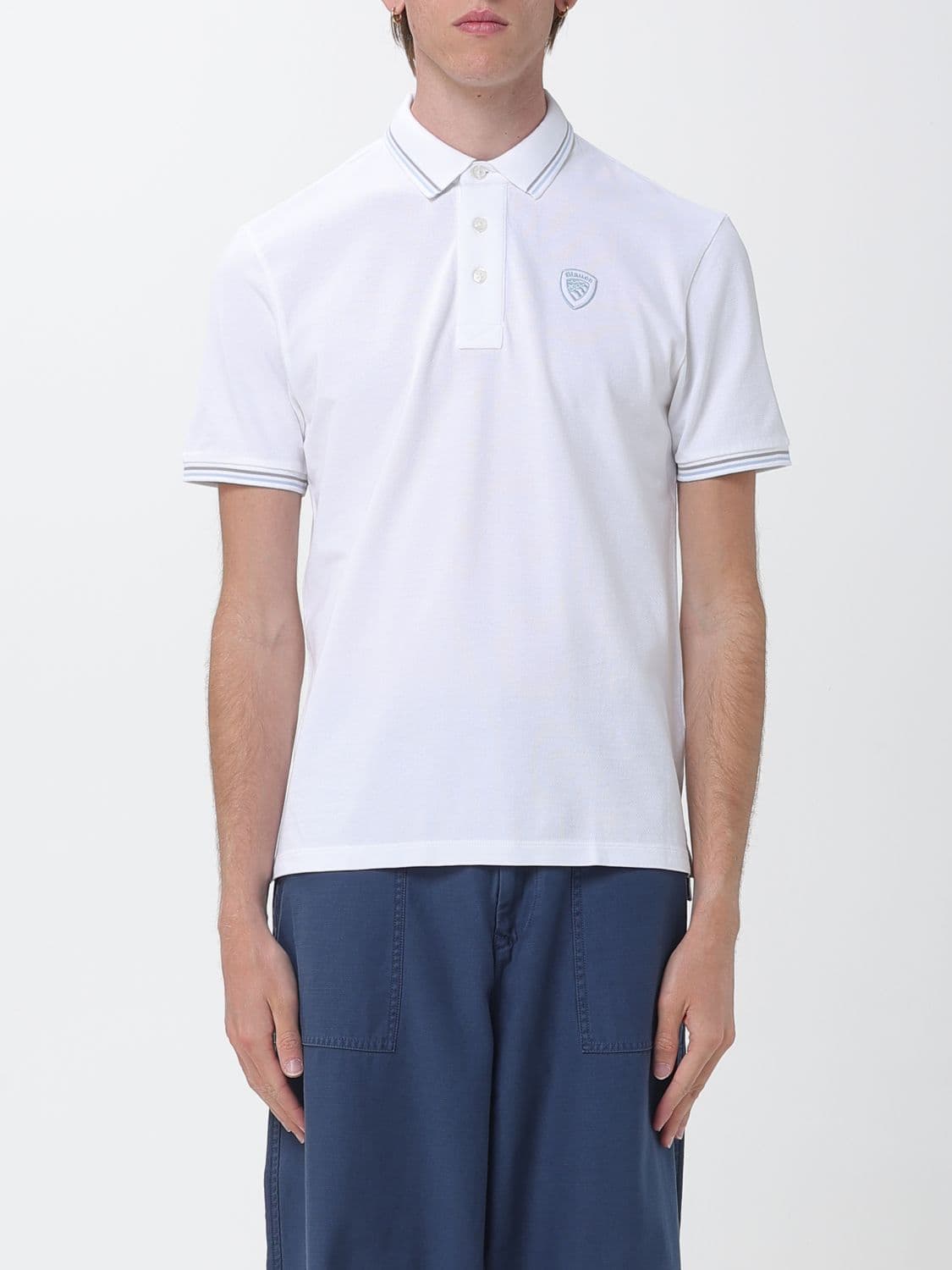 Blauer Cotton Polo Shirt with Emblem · S