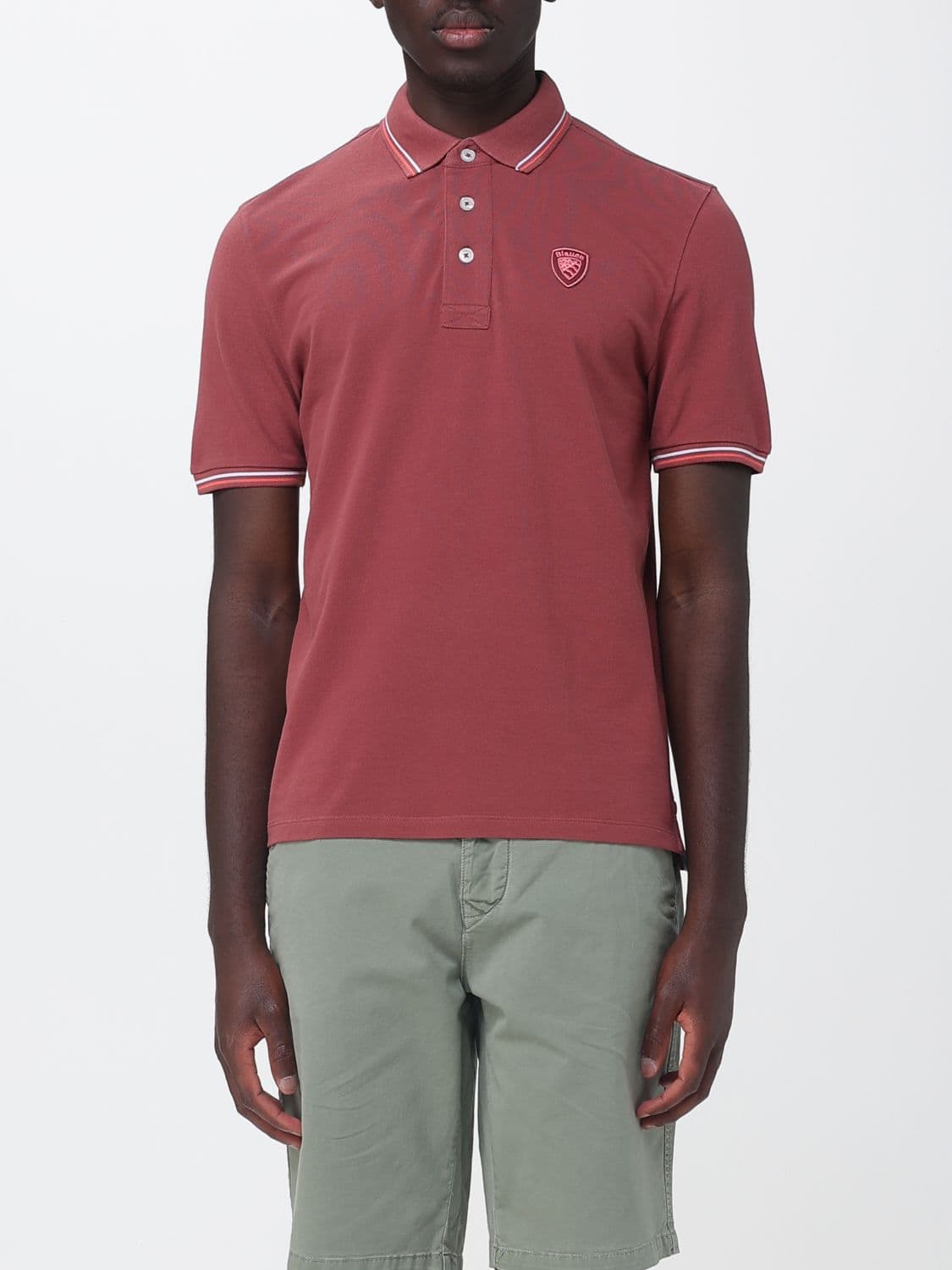 Blauer Cotton Polo Shirt with Emblem